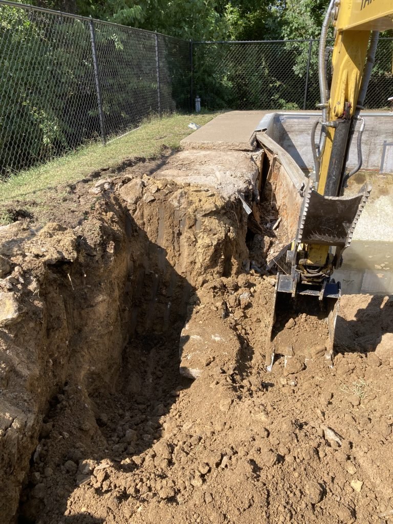 digging out footing