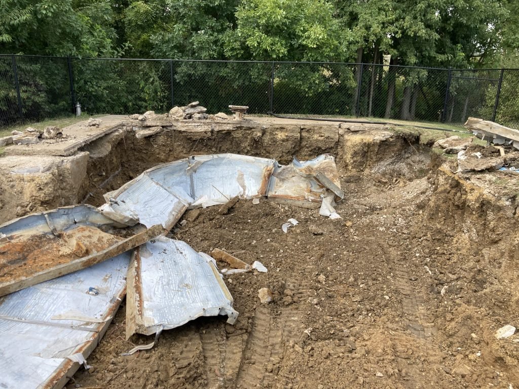 Removing steel wall