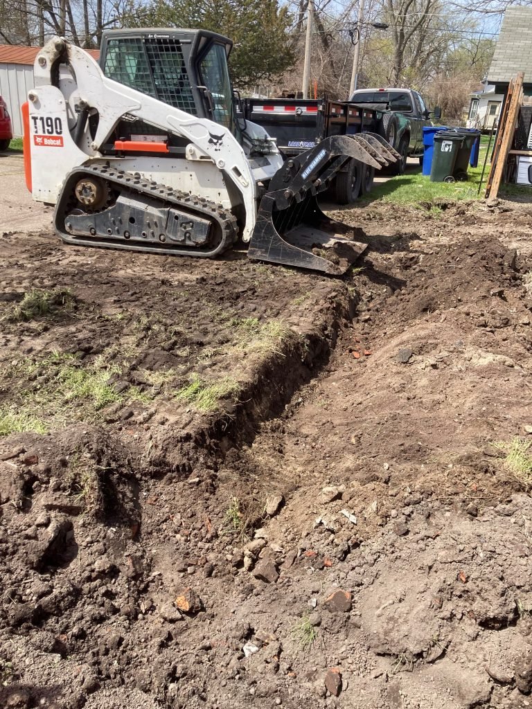 digging out footing