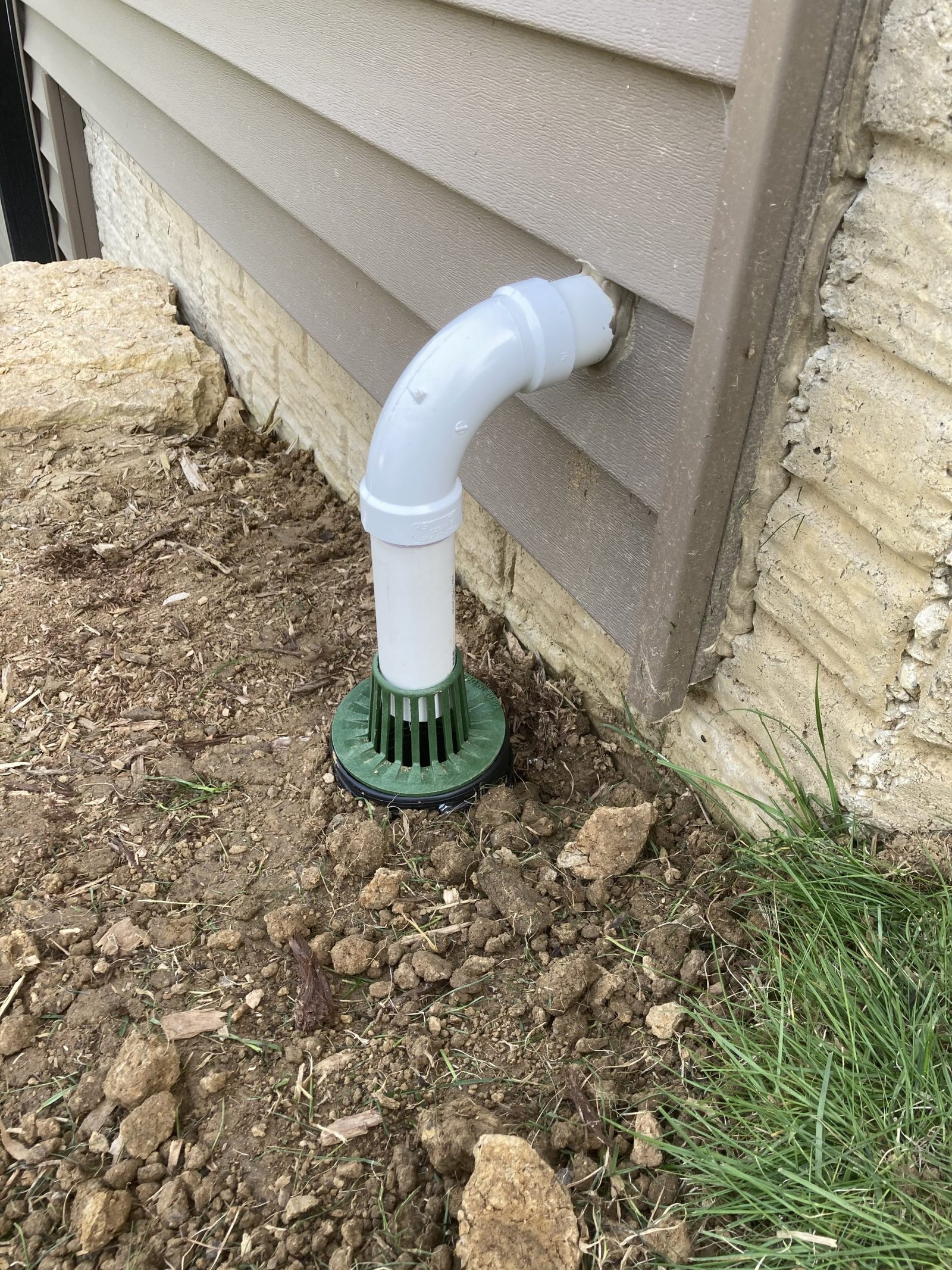 Sump pump discharge line burial