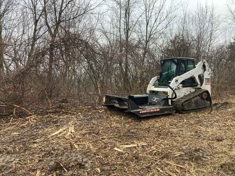 Delta-X clearing brush - brush mowing in the Quad Cities - Davenport, Iowa.